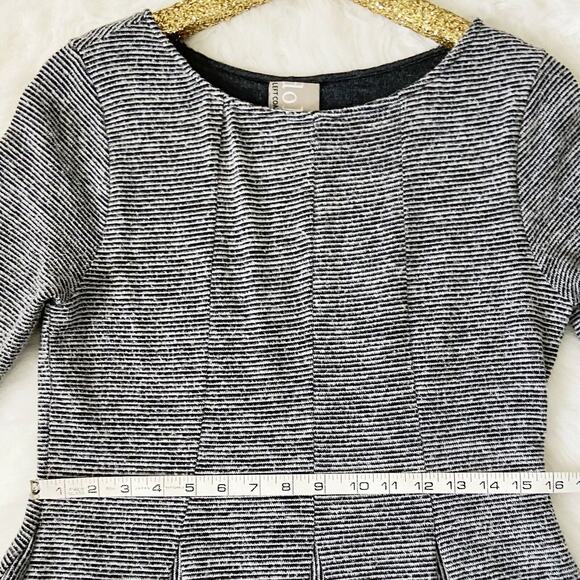 Dolan Left Coast Sweater Dress Gray Knit Long Sleeve Fit and Flare Cozy Medium - Picture 4 of 12